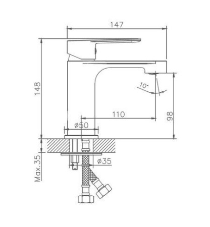Смеситель для раковины Haiba HB10557-8