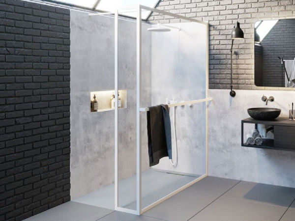 Душевая перегородка Riho Lucid GD402 120 GD412W030 белый матовый