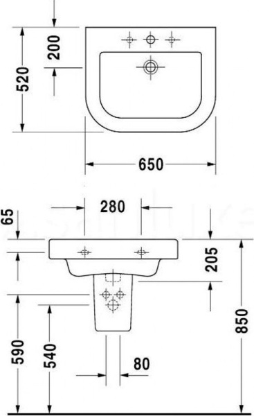 Раковина Duravit Happy D.2 2318650000 65 см