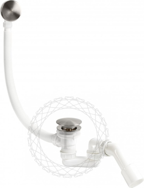 Сифон для ванны автоматический FILARETE FL90 (Никель)