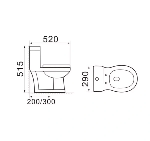 Унитаз напольный, моноблок (детский, сиденье микролифт) SantiLine SL-5015