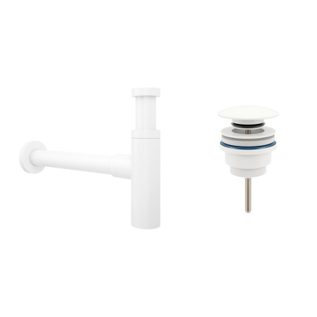 Комплект 3 в 1 Lavinia Boho Bathroom Sink 21520531: накладная фарфоровая раковина 60 см, металлический сифон, донный клапан