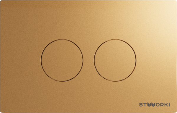 Комплект Унитаз подвесной DIWO Архангельск 0800 безободковый, с микролифтом + Инсталляция STWORKI + Кнопка Хельсинки 500474 золотая матовая