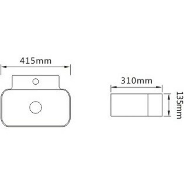 Раковина керамическая (накладная/подвесная)   SantiLine SL-2002