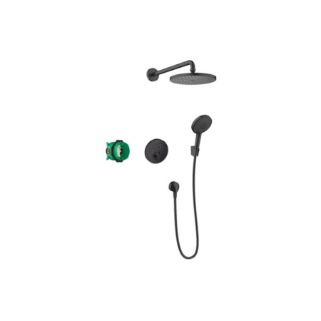Hansgrohe Raindance S Душевая система 240 1 jet PowderRain с функцией ShowerSelect S черный матовый 27959670