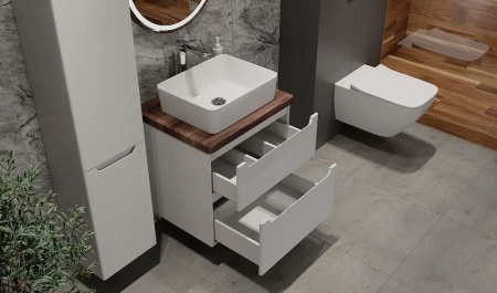 Тумба под раковину Jorno Wood 60 wood.01.60/P/W белый