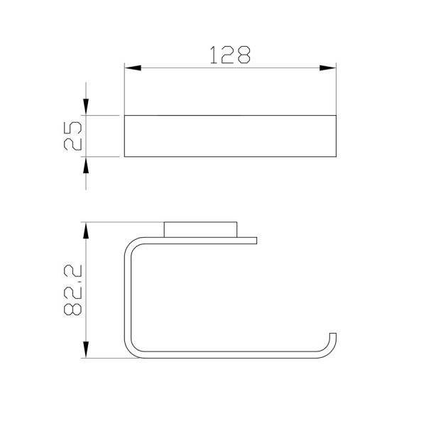 Держатель для туалетной бумаги без крышки WONZON & WOGHAND, Брашированное золото (WW-8316-BG)