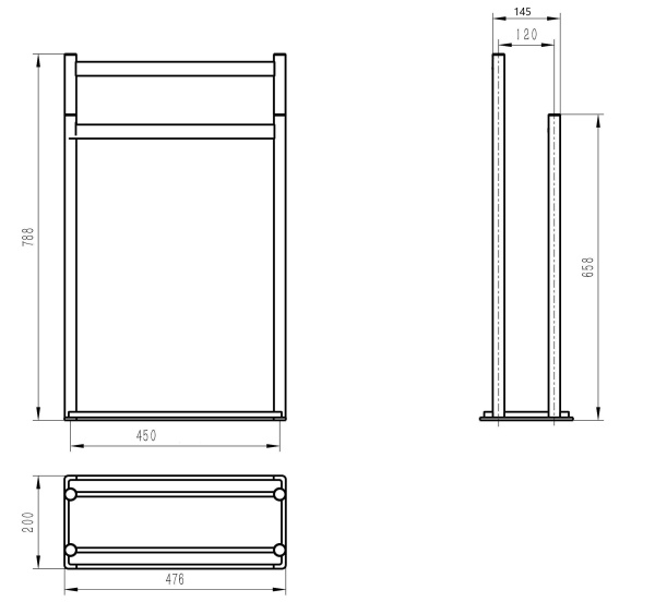 Стойка для полотенец WONZON & WOGHAND, Хром (WW-V4901-CR)