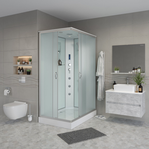 Душевая кабина Niagara Classic NG-43975-14QF 90х70х215, низкий поддон 13 см, стекло матовое