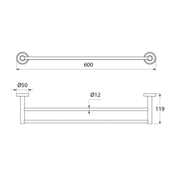Полотенцесушитель двойной IDDIS Calipso латунь CALSB20i49