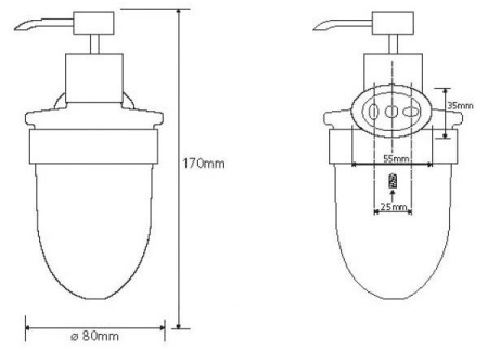 Дозатор для жидкого мыла Bemeta Oval 118409011
