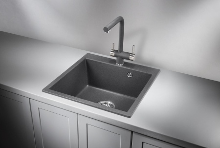 Мойка для кухни Granula 5102 графит, 51х52 см, квадратная