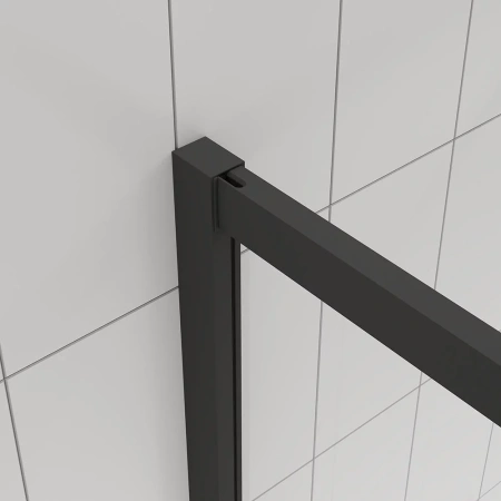 Душевой угол Veconi Evo 300 B, 1000х1000x1950, черный матовый, прозрачное стекло