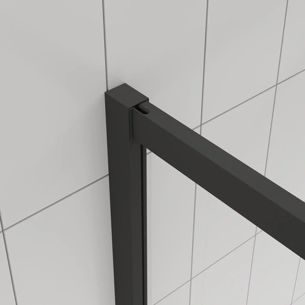 Душевой угол Veconi Evo 300 B, 1000х1000x1950, черный матовый, тонированное матовое стекло