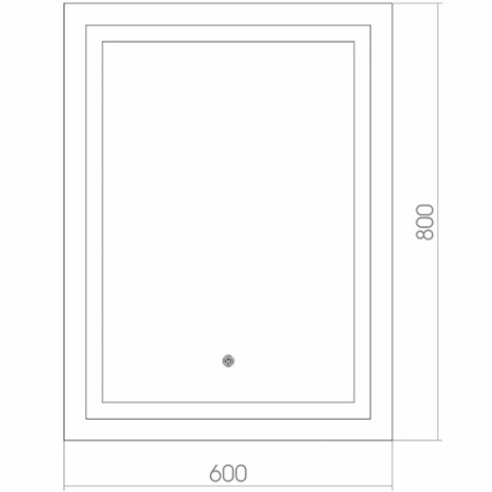 Зеркало Silver Mirrors Riga 600x800 ФР-00001484 со встроенным светильником, сенсорный выключатель, подогрев