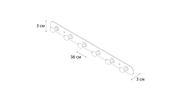 Планка 6 крючков Fixsen FX-1416