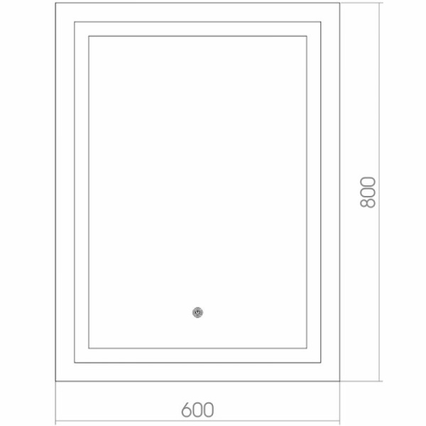 Зеркало Silver Mirrors Riga 600x800 ФР-00001484 со встроенным светильником, сенсорный выключатель, подогрев