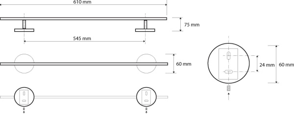 Держатель для полотенца Bemeta Alfa 102404282