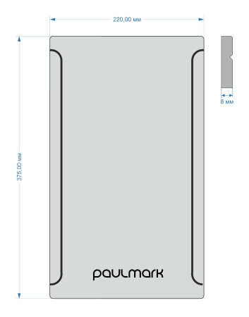 Разделочная доска PLATTE-375, HPL-пластик, Pl375-SD, дуб делано, 375х220мм, Paulmark