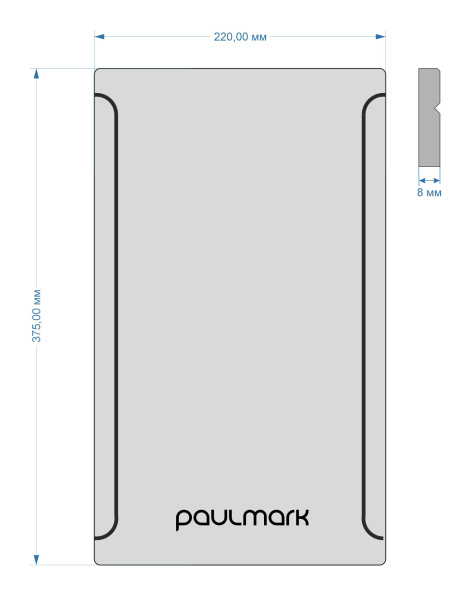 Разделочная доска PLATTE-375, HPL-пластик, Pl375-SD, дуб делано, 375х220мм, Paulmark