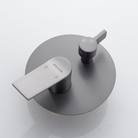 Душевая система встраиваемая Shevanik S4135T, оружейная сталь