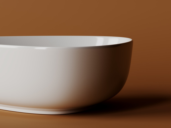 Умывальник Ceramicanova чаша накладная прямоугольная со сливом переливом Element 600x380x140мм