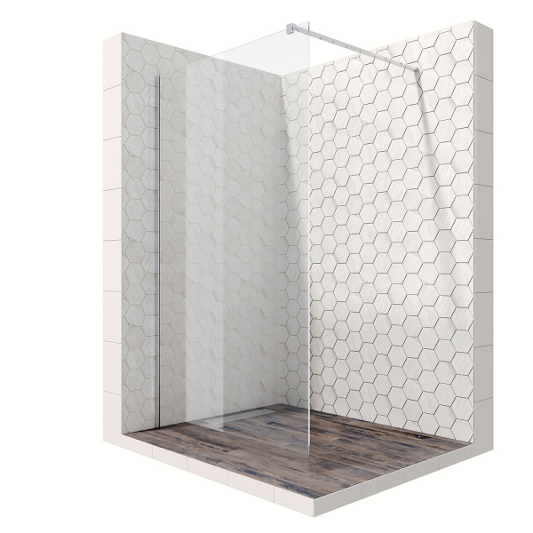 Душевая перегородка Ambassador Walk-in 15031102-ST3, свободный вход, линейный трап, 100см