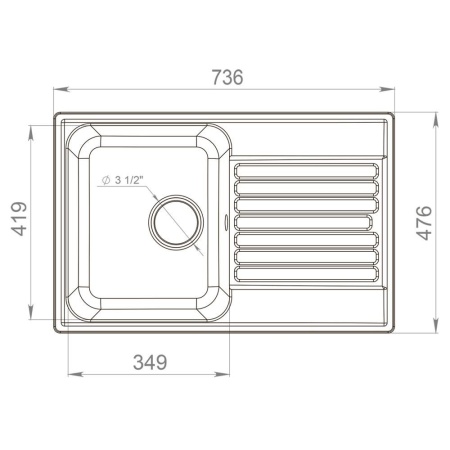 Кухонная мойка Reflection Bolero RF0574BL, черный