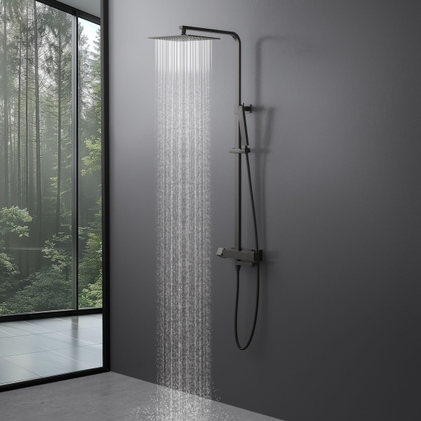 Душевая система с термостатом Timo Tetra-thermo SX-0169/18 черное золото