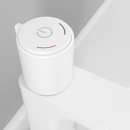 Смеситель для умывальника с инновационным управлением Push Control белый матовый IDDIS Slide SLIWTBTi01