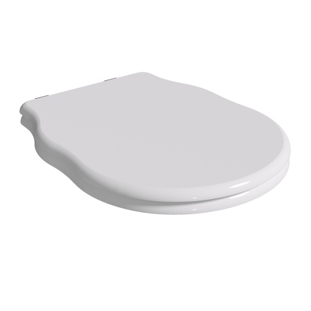 Alice Сиденье с крышкой для напольного унитаза BOHEME, с микролифтом, белый глянцевый, крепления "бронза"