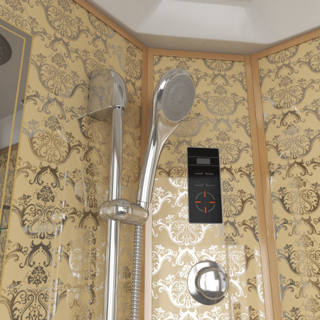 Душевая кабина Niagara Luxe NG-7744G 120x120х215, высокий поддон, стенки золото