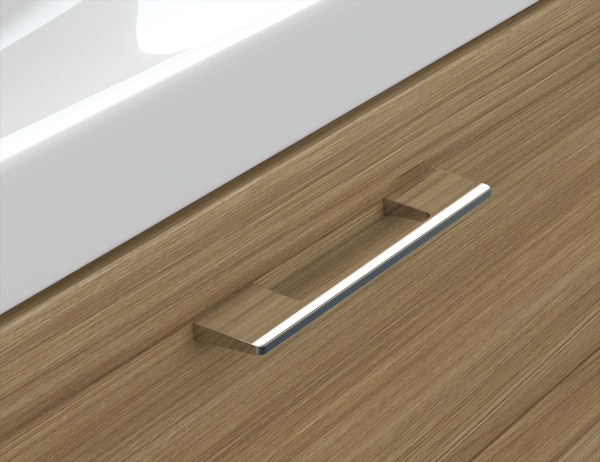 Тумба с умывальником подвесная Cersanit LARA 50 с COMO 50 орех, 63413 + S-UM-COM50/1-w