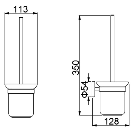 Щетка для туалета Timo Saona 13061/20 золото шлифованное