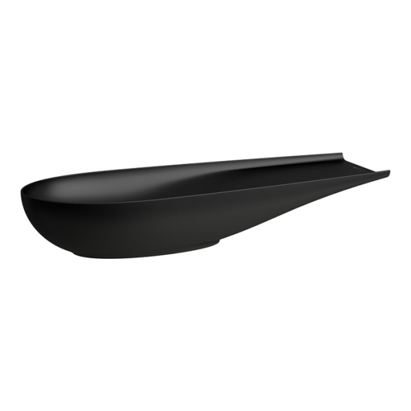 Накладная раковина Alessi One 100х38х17 см, с покрытием LCC, санфарфор, черный матовый 8.1897.4.716.112.1