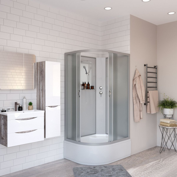 Душ.каб. NG-2310-14RBK (1200х800х2000) высокий поддон(40см) стекло МАТОВОЕ 4 места