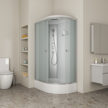 Душевая кабина Niagara Eco E120/80/26L/MT (120х80х215) средний поддон(26см),стекло матовое,