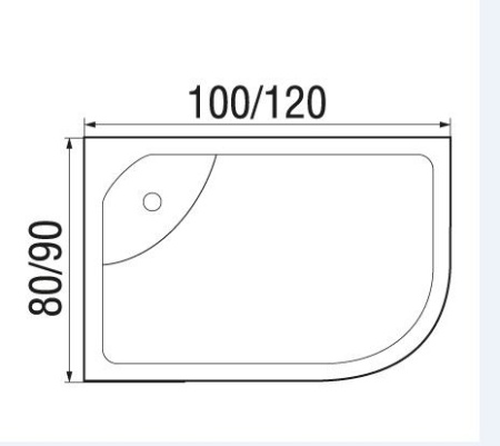 Душевая кабина River DESNA XL 120/90/44 MT R, 120x90x230
