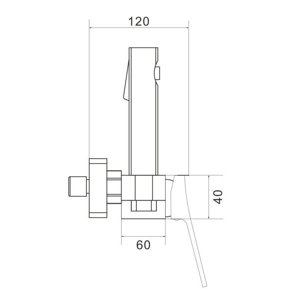 Гигиенический душ со смесителем Shevanik S6105H-1, черный