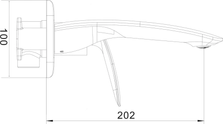 Смеситель для раковины встраиваемый Rose R11 R1141, хром
