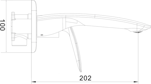 Смеситель для раковины встраиваемый Rose R11 R1141, хром