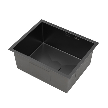 Кухонная мойка Roxen Uno 54 PVD (графит) под столешницу