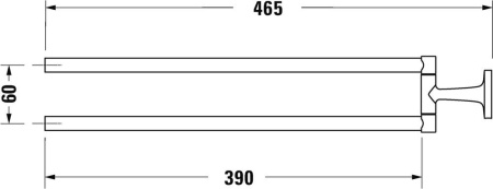 Полотенцедержатель Duravit Starck T 0099414600 поворотный, двойной