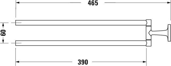 Полотенцедержатель Duravit Starck T 0099414600 поворотный, двойной