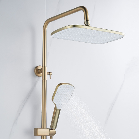 Душевая система Shevanik S4136G, золотой сатин