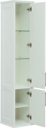 Пенал Aquanet Бостон 36 L белый матовый (ручки золото)