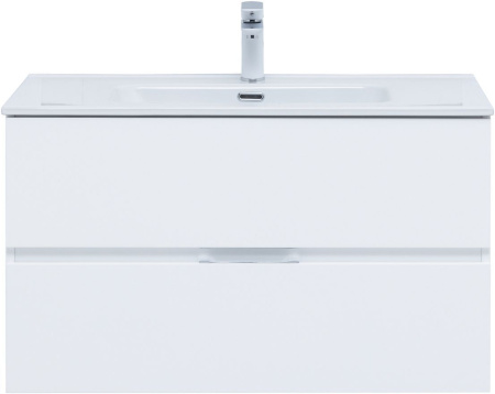 Тумба под раковину Aquanet Алвита New 90 2 ящика, белый матовый