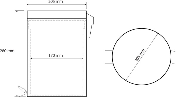Ведро для мусора Bemeta White 104315014 (5 литров)