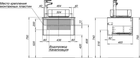 Мебель для ванной комнаты STWORKI Карлстад 60 дуб рустикальный, в стиле лофт, под дерево, подвесная (гарнитур, комплект)
