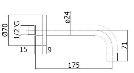 Излив Paffoni LIGHT ZBOC139BO